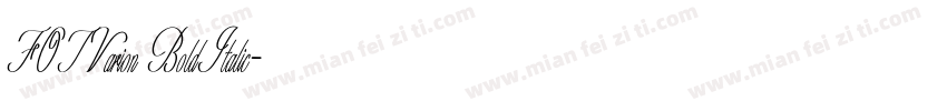 FOTVarion BoldItalic字体转换